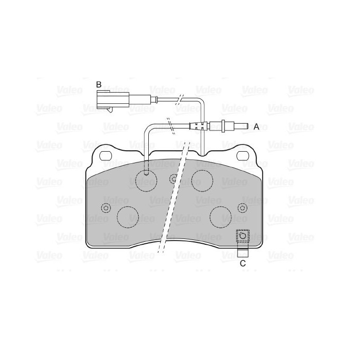 Stabdžių trinkelių rinkinys, diskinis stabdys VALEO 598919