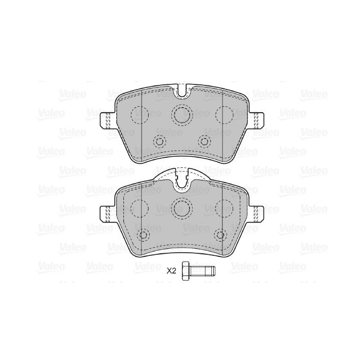 Stabdžių trinkelių rinkinys, diskinis stabdys VALEO 598925