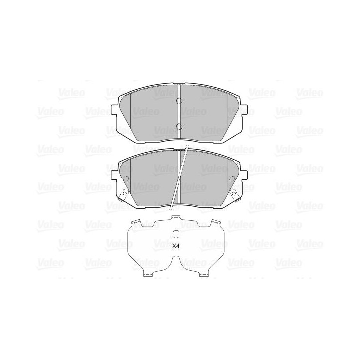 Stabdžių trinkelių rinkinys, diskinis stabdys VALEO 598934