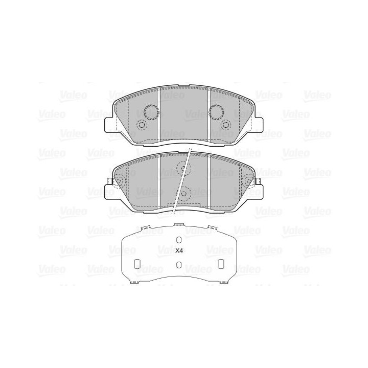 Stabdžių trinkelių rinkinys, diskinis stabdys VALEO 598937