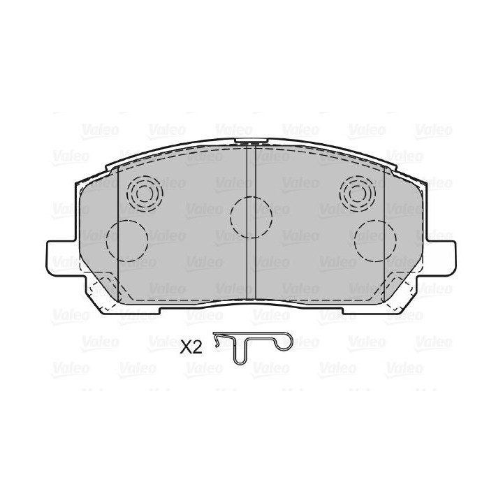 Stabdžių trinkelių rinkinys, diskinis stabdys VALEO 598944