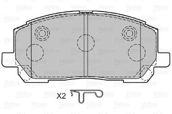 Stabdžių trinkelių rinkinys, diskinis stabdys VALEO 598944