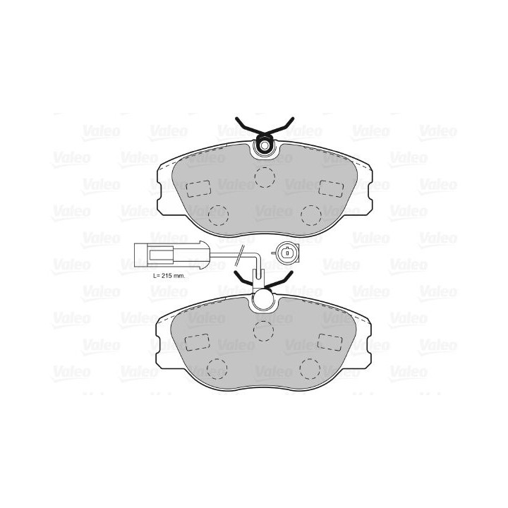 Stabdžių trinkelių rinkinys, diskinis stabdys VALEO 598985