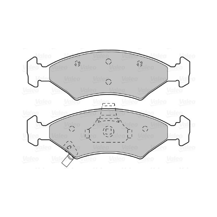 Stabdžių trinkelių rinkinys, diskinis stabdys VALEO 598989