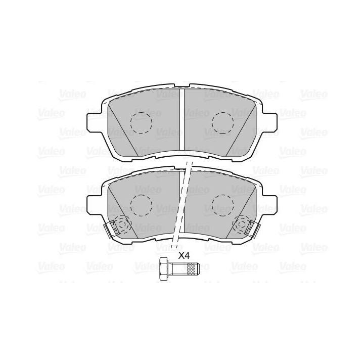 Stabdžių trinkelių rinkinys, diskinis stabdys VALEO 598999