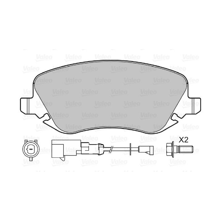 Stabdžių trinkelių rinkinys, diskinis stabdys VALEO 601001