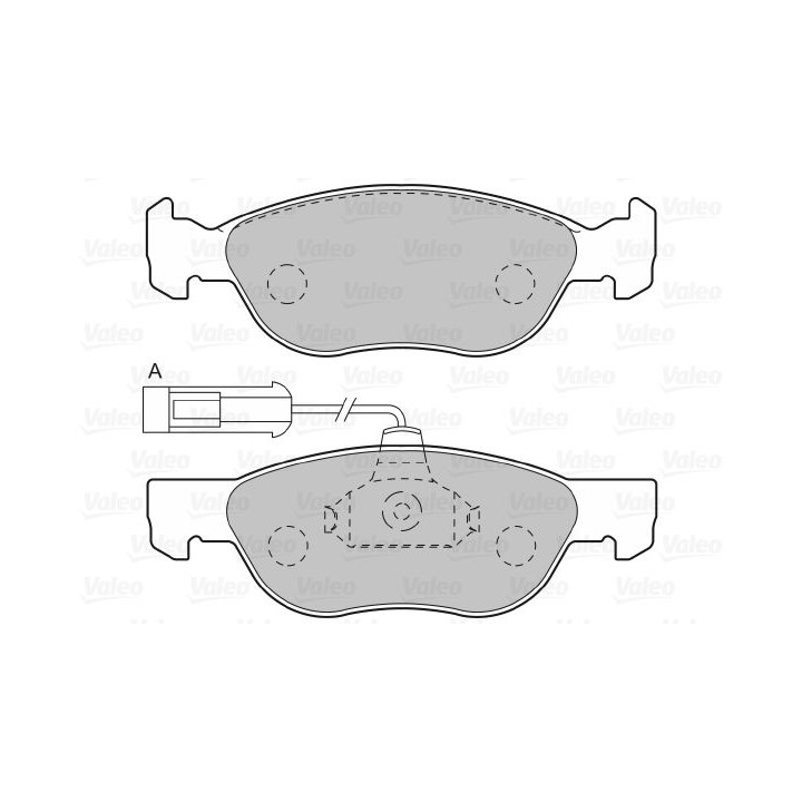 Stabdžių trinkelių rinkinys, diskinis stabdys VALEO 601003