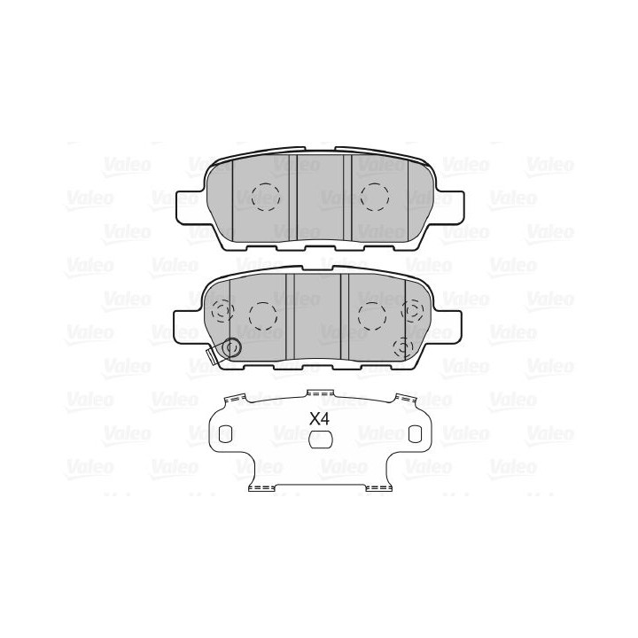 Stabdžių trinkelių rinkinys, diskinis stabdys VALEO 601009