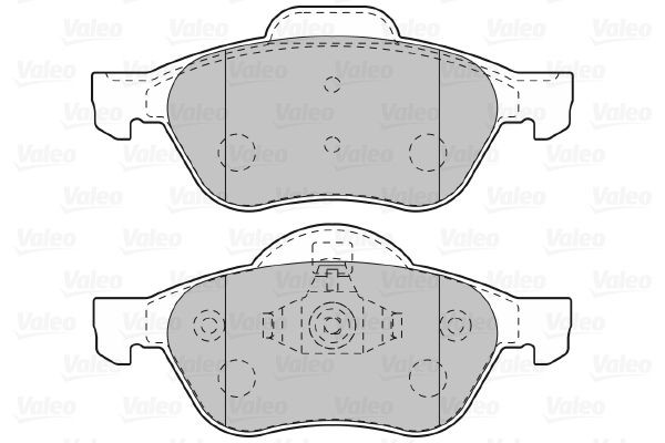 Stabdžių trinkelių rinkinys, diskinis stabdys VALEO 601012