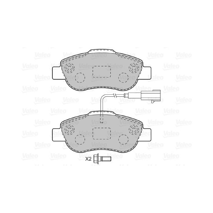 Stabdžių trinkelių rinkinys, diskinis stabdys VALEO 601015