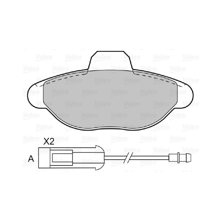 Stabdžių trinkelių rinkinys, diskinis stabdys VALEO 601021