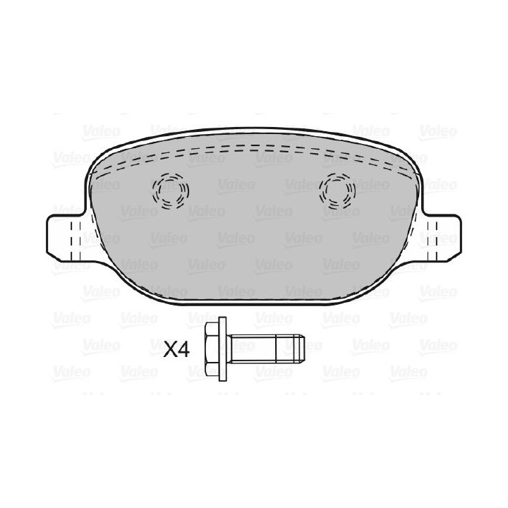 Stabdžių trinkelių rinkinys, diskinis stabdys VALEO 601029