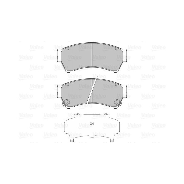 Stabdžių trinkelių rinkinys, diskinis stabdys VALEO 601065