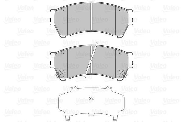 Stabdžių trinkelių rinkinys, diskinis stabdys VALEO 601065
