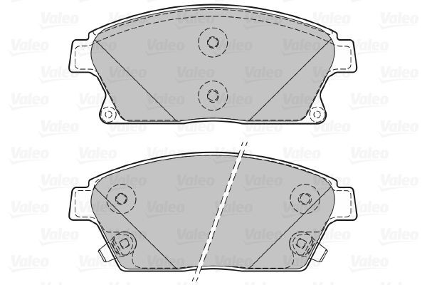 Stabdžių trinkelių rinkinys, diskinis stabdys VALEO 601070