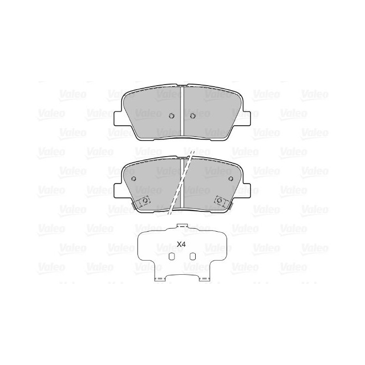 Stabdžių trinkelių rinkinys, diskinis stabdys VALEO 601134