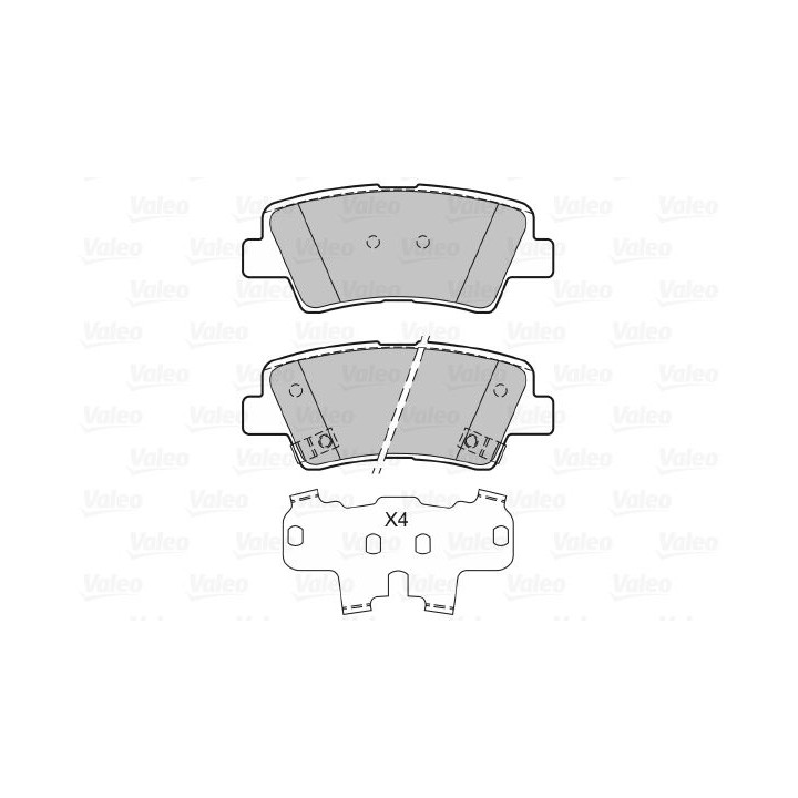 Stabdžių trinkelių rinkinys, diskinis stabdys VALEO 601139