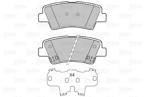 Stabdžių trinkelių rinkinys, diskinis stabdys VALEO 601139