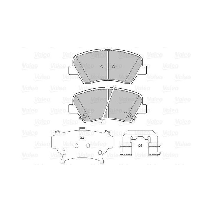 Stabdžių trinkelių rinkinys, diskinis stabdys VALEO 601294