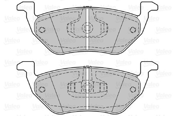 Stabdžių trinkelių rinkinys, diskinis stabdys VALEO 601296
