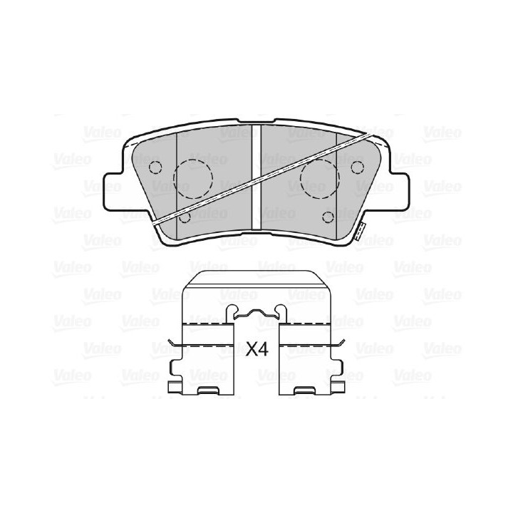 Stabdžių trinkelių rinkinys, diskinis stabdys VALEO 601301