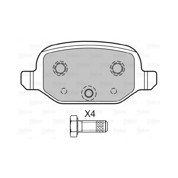 Stabdžių trinkelių rinkinys, diskinis stabdys VALEO 601303