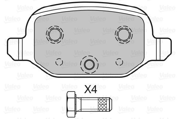Stabdžių trinkelių rinkinys, diskinis stabdys VALEO 601303