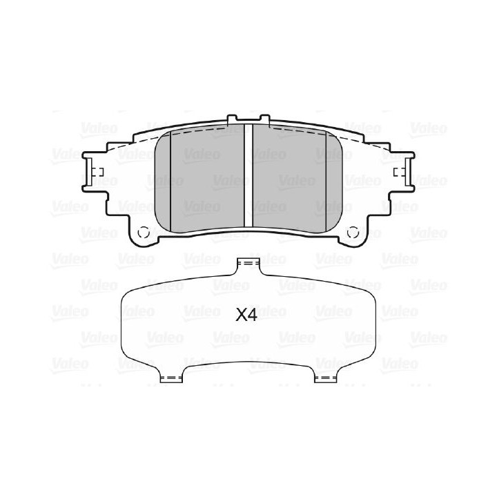 Stabdžių trinkelių rinkinys, diskinis stabdys VALEO 601312