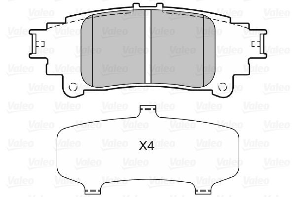 Stabdžių trinkelių rinkinys, diskinis stabdys VALEO 601312