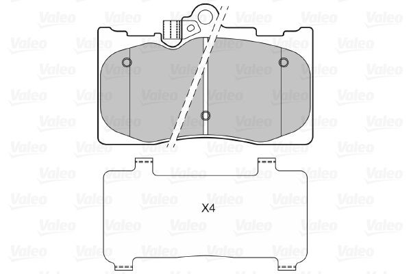 Stabdžių trinkelių rinkinys, diskinis stabdys VALEO 601316