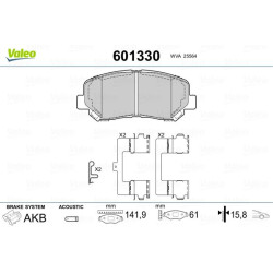Stabdžių trinkelių rinkinys, diskinis stabdys VALEO 601330