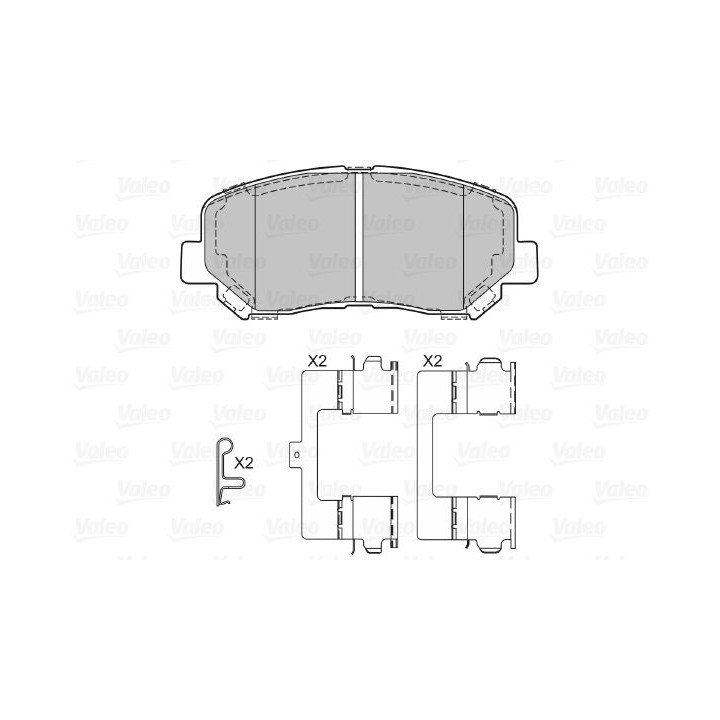 Stabdžių trinkelių rinkinys, diskinis stabdys VALEO 601330