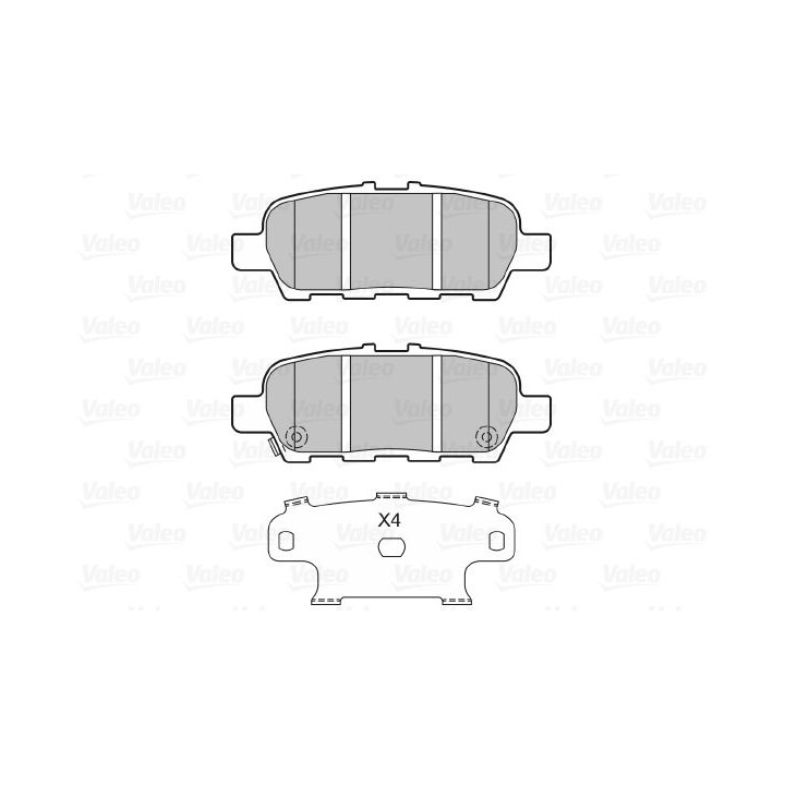 Stabdžių trinkelių rinkinys, diskinis stabdys VALEO 601331