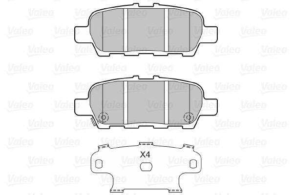 Stabdžių trinkelių rinkinys, diskinis stabdys VALEO 601331