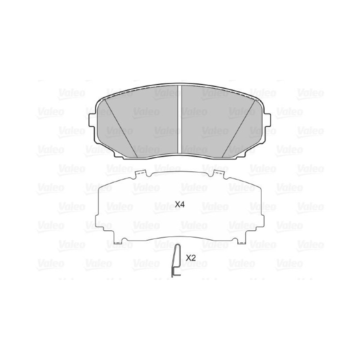 Stabdžių trinkelių rinkinys, diskinis stabdys VALEO 601335