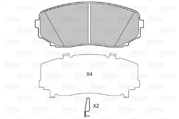 Stabdžių trinkelių rinkinys, diskinis stabdys VALEO 601335