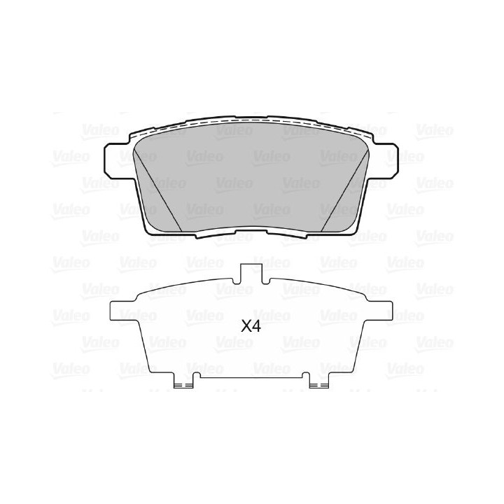 Stabdžių trinkelių rinkinys, diskinis stabdys VALEO 601336
