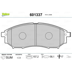 Stabdžių trinkelių rinkinys, diskinis stabdys VALEO 601337