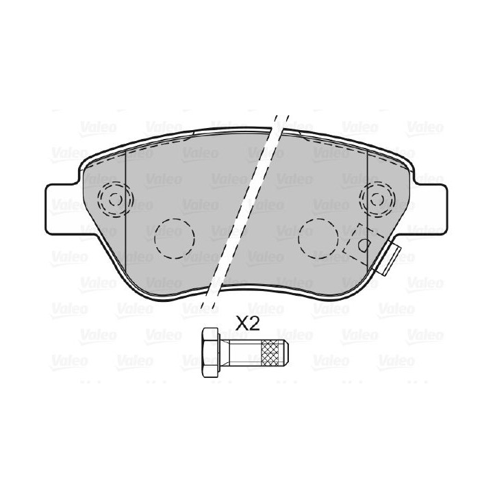 Stabdžių trinkelių rinkinys, diskinis stabdys VALEO 601346