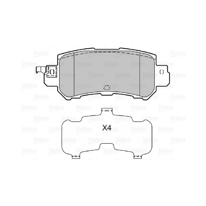 Stabdžių trinkelių rinkinys, diskinis stabdys VALEO 601355