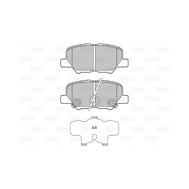Stabdžių trinkelių rinkinys, diskinis stabdys VALEO 601361