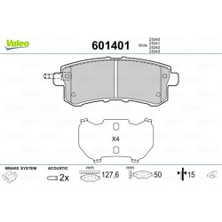 Stabdžių trinkelių rinkinys, diskinis stabdys VALEO 601401