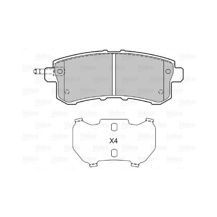 Stabdžių trinkelių rinkinys, diskinis stabdys VALEO 601401