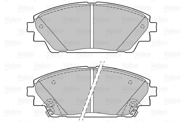 Stabdžių trinkelių rinkinys, diskinis stabdys VALEO 601402