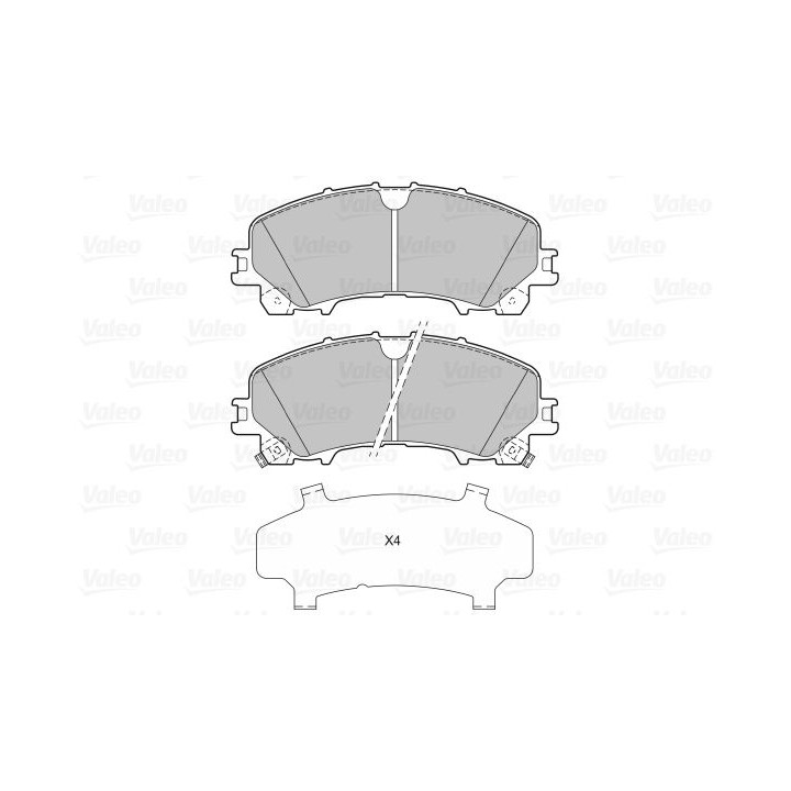 Stabdžių trinkelių rinkinys, diskinis stabdys VALEO 601420