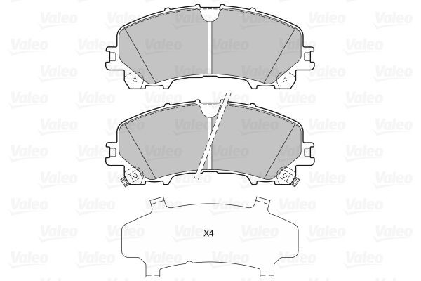Stabdžių trinkelių rinkinys, diskinis stabdys VALEO 601420