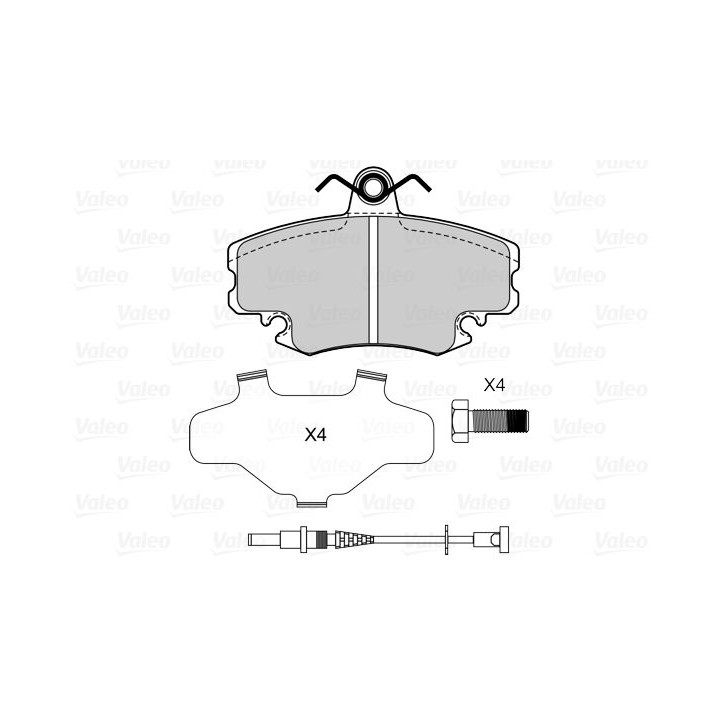 Stabdžių trinkelių rinkinys, diskinis stabdys VALEO 601427