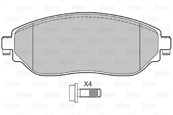 Stabdžių trinkelių rinkinys, diskinis stabdys VALEO 601485