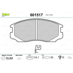 Stabdžių trinkelių rinkinys, diskinis stabdys VALEO 601517