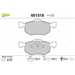 Stabdžių trinkelių rinkinys, diskinis stabdys VALEO 601518